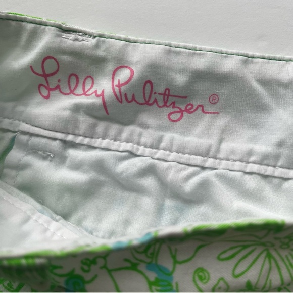 Lilly Pulitzer Mccallum Its A Zoo Green Blue Women's Chipper Shorts Size 4 - Picture 4 of 7